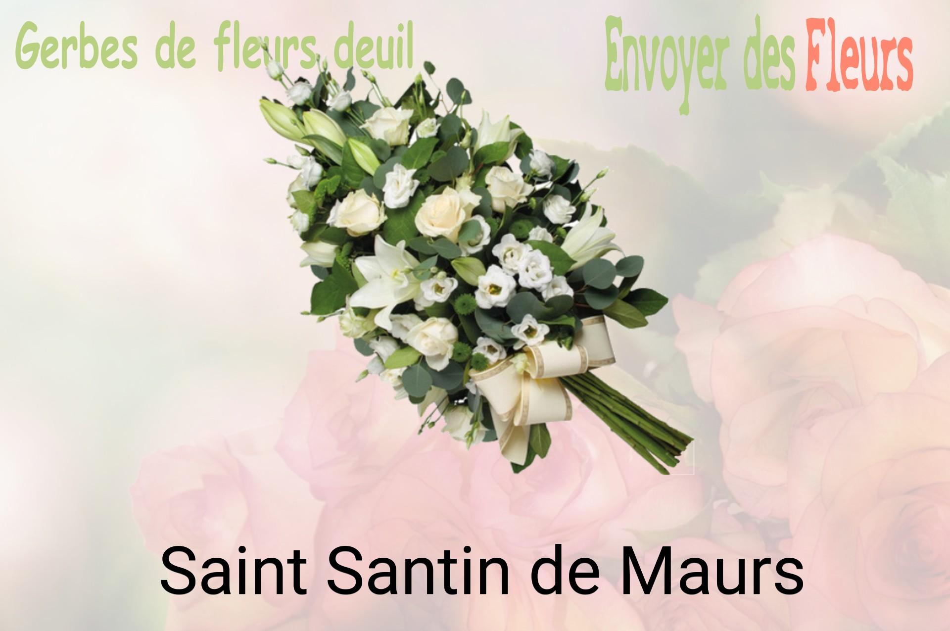 Gerbe de fleurs de deuil livrée à Saint-Santin-de-Maurs